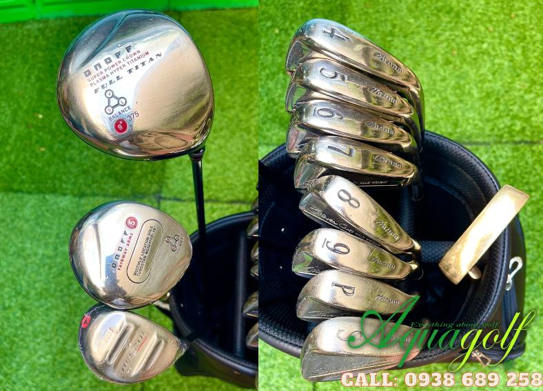 Fullset bộ gậy đánh golf cũ Nam Mizuno SilverCup Steel R